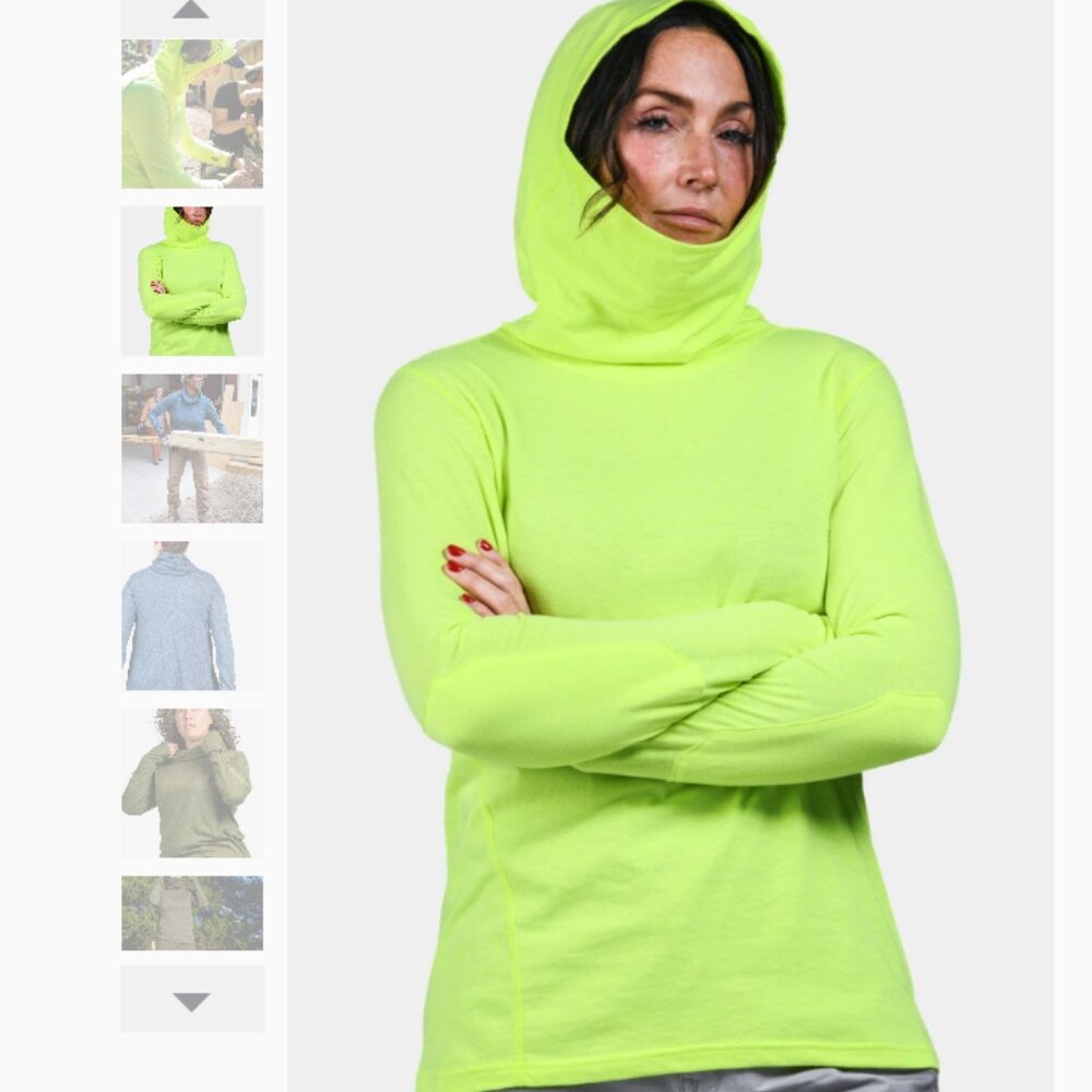 Dovetail Sunbreaker Hoodie Women's Small Neon Yellow